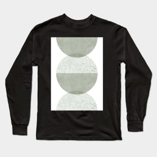 Sage green circle pattern Long Sleeve T-Shirt